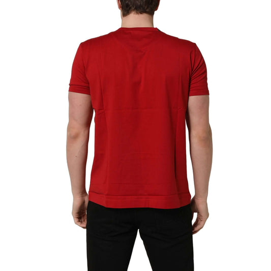 Dolce & Gabbana Red Goodluck 2023 Cotton Crew Neck T-shirt