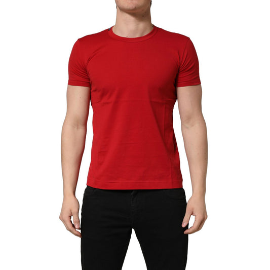 Dolce & Gabbana Red Goodluck 2023 Cotton Crew Neck T-shirt