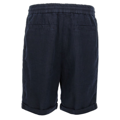 Brunello Cucinelli Blue Linen Bermuda Shorts