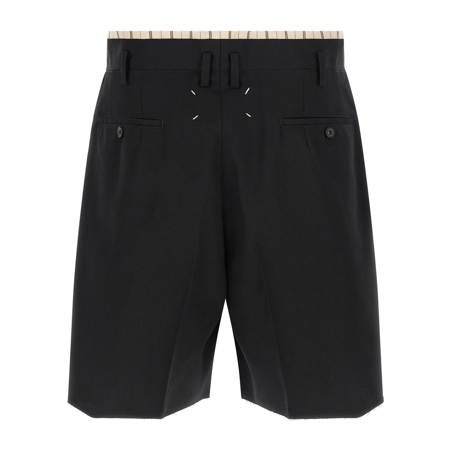 Maison Margiela Black Wool Bermuda Shorts
