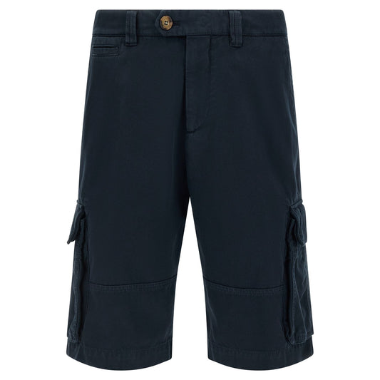 Brunello Cucinelli Blue Cotton Bermuda Shorts