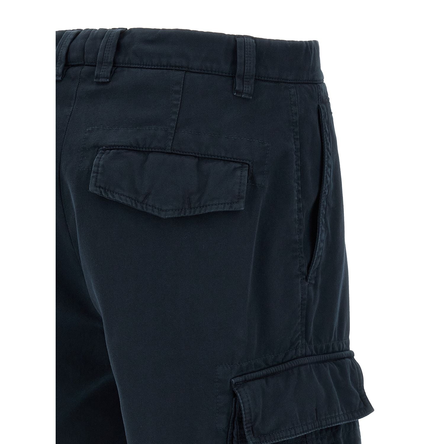 Brunello Cucinelli Blue Cotton Bermuda Shorts