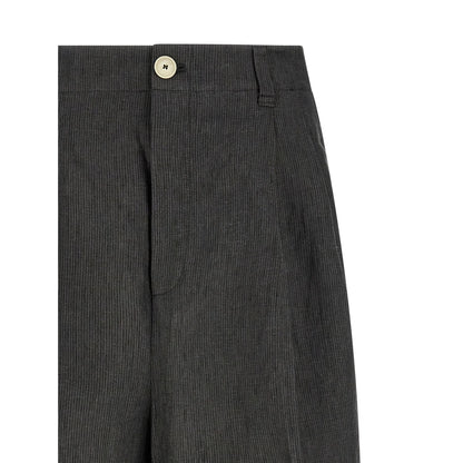 Jacquemus Gray Linen Bermuda Shorts