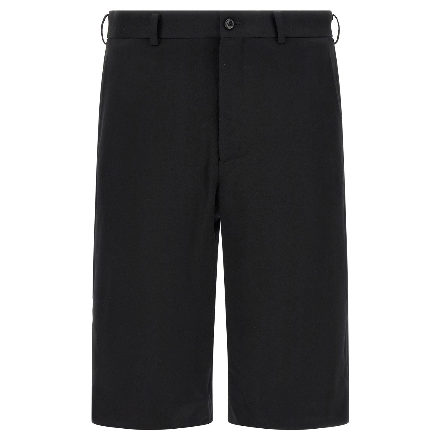 Comme Des Garçons Black Wool Bermuda Shorts