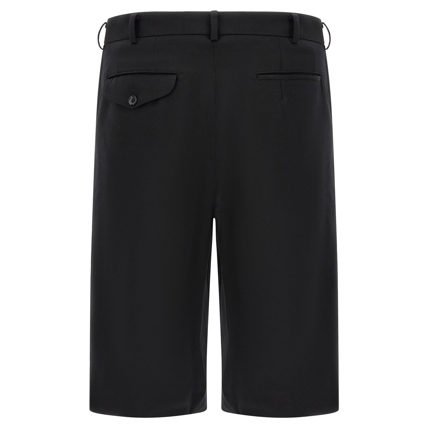 Comme Des Garçons Black Wool Bermuda Shorts