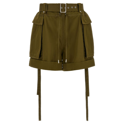 Alexander McQueen Bicolor Cotton Bermuda Shorts