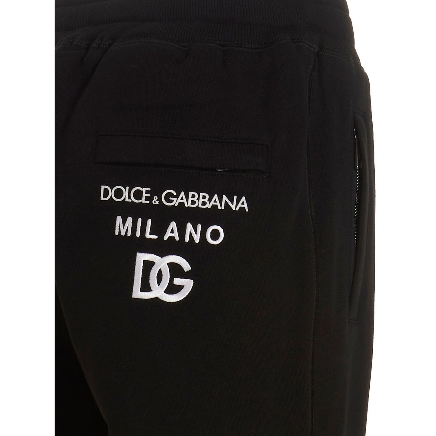 Dolce & Gabbana Black Cotton Joggers (Workout Pants)