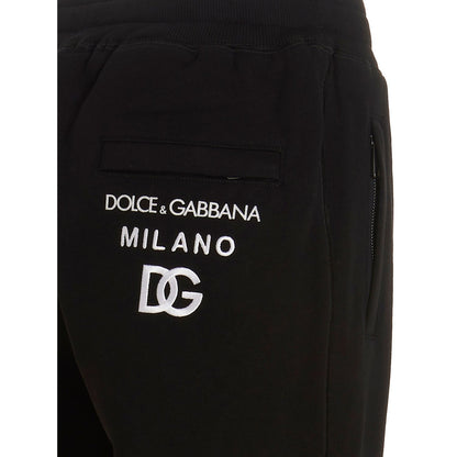Dolce & Gabbana Black Cotton Joggers (Workout Pants)