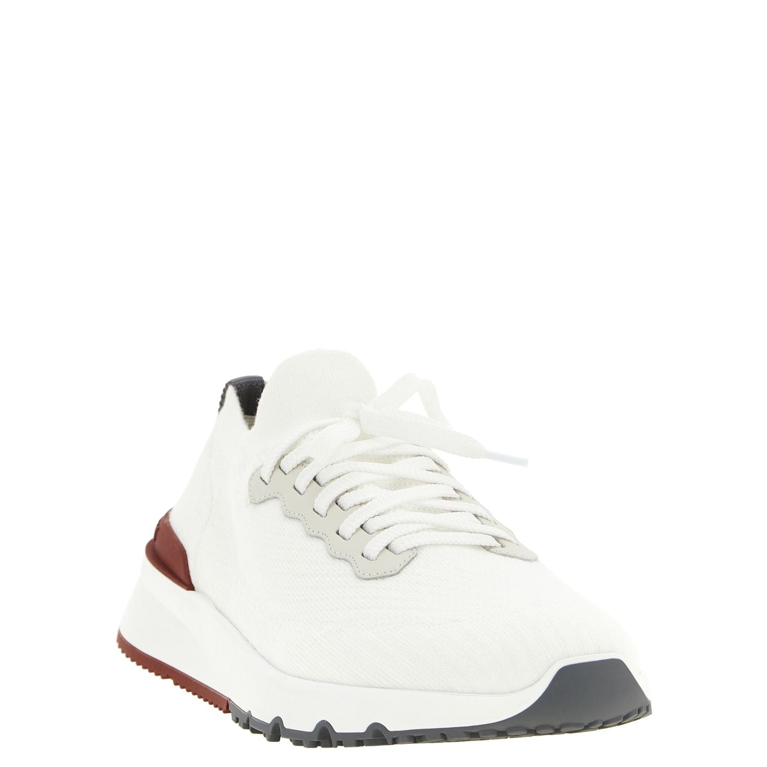 Brunello Cucinelli White Polyethylene Athletic Sneakers