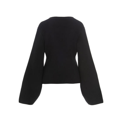 Khaite Black Cashmere Cardigan
