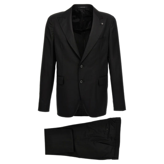 Tagliatore Black Virgin Wool Two-Piece Suit