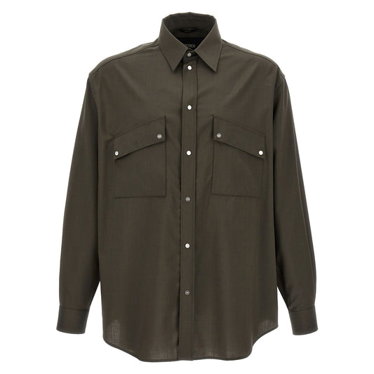 Fendi Bicolor Wool Blouse