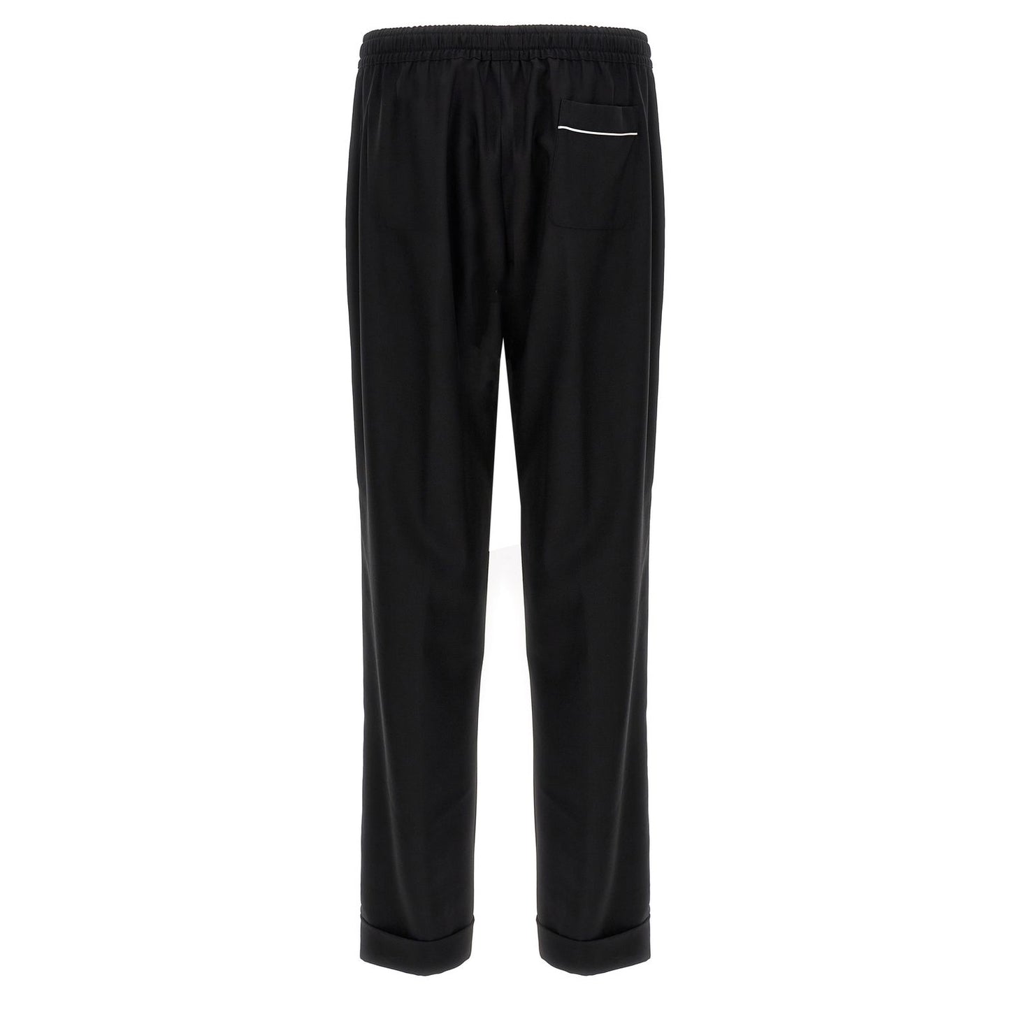 Dolce & Gabbana Black Virgin Wool Casual Pants