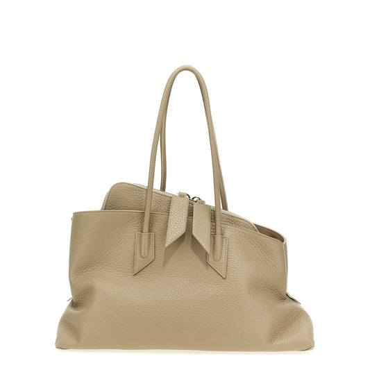 The Attico Beige Calfskin Shoulder Bag