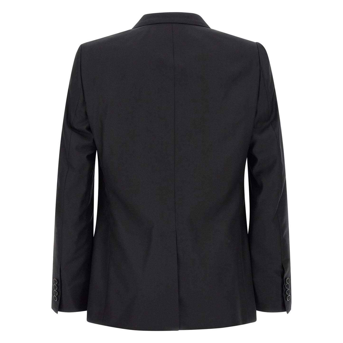 Dolce & Gabbana Black Virgin Wool Two-Piece Suit