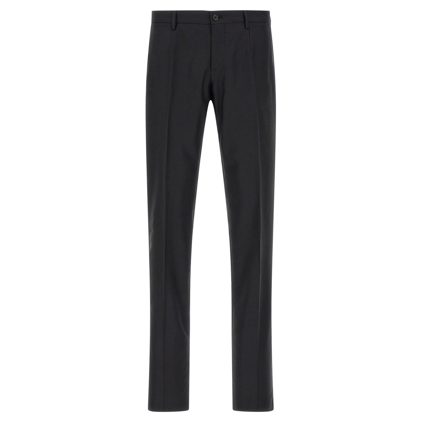 Dolce & Gabbana Black Virgin Wool Two-Piece Suit