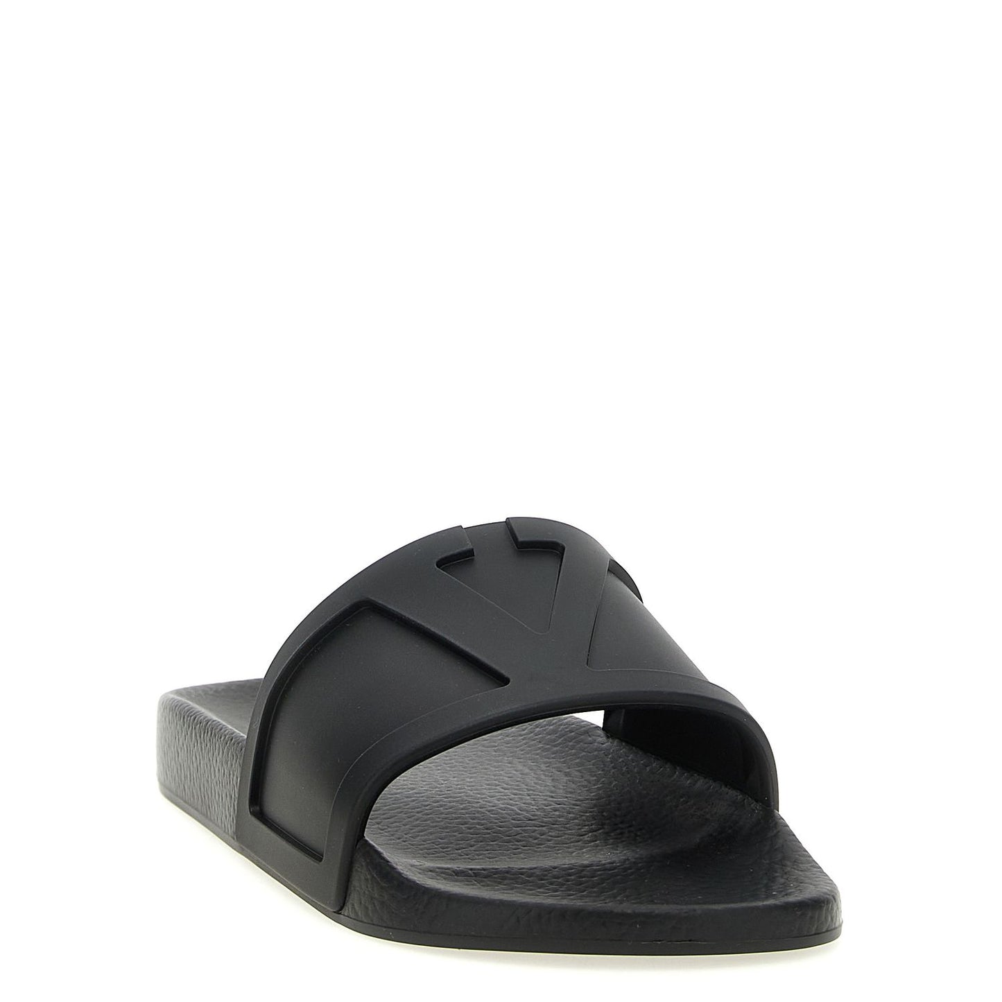 Valentino Garavani Black Plastic Slides