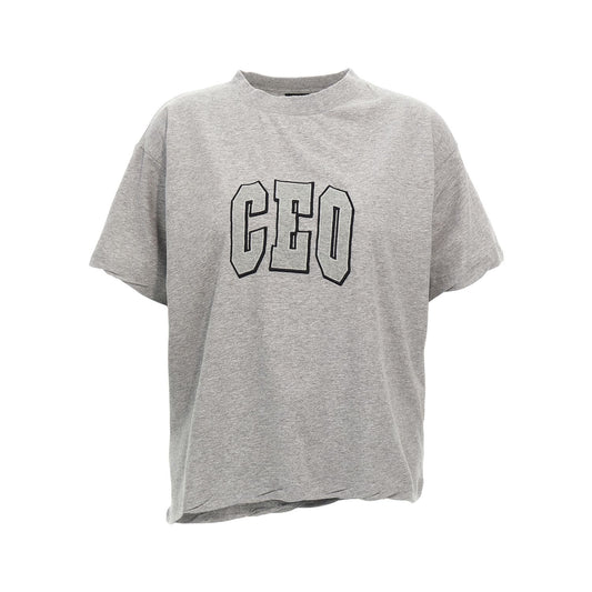 Balenciaga Gray Cotton T-Shirt