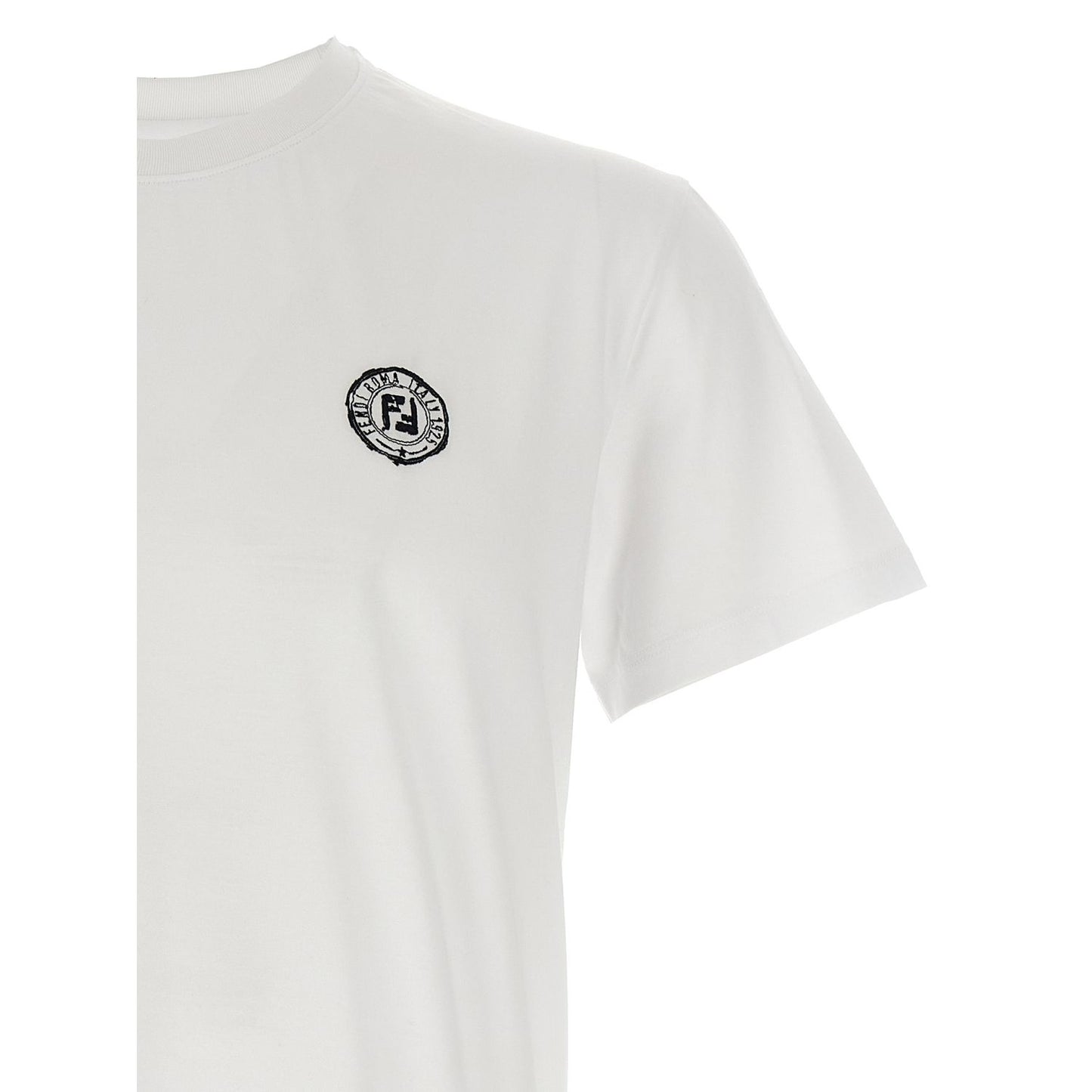 Fendi White Cotton T-Shirt