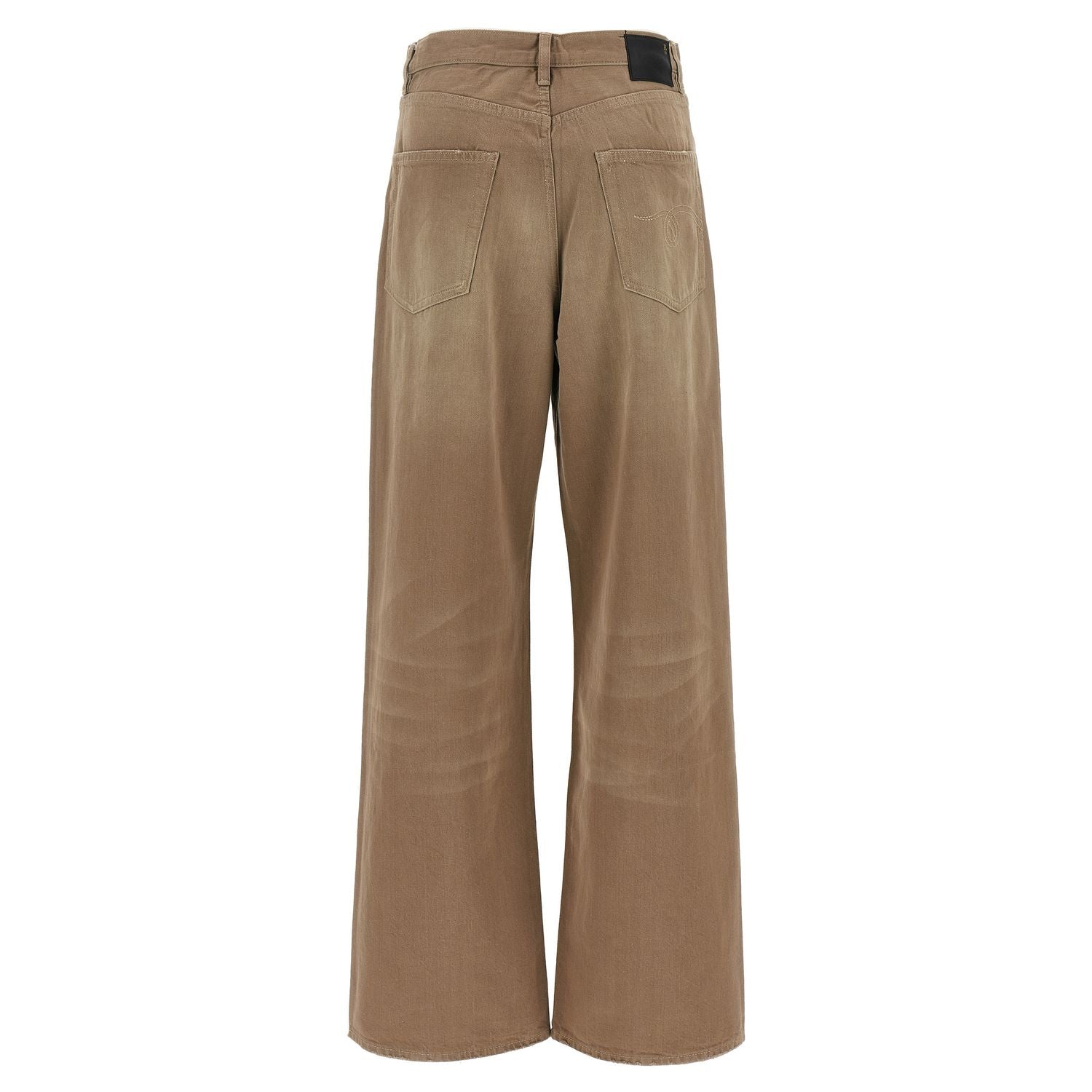 R13 Brown Cotton High-Waisted Jean