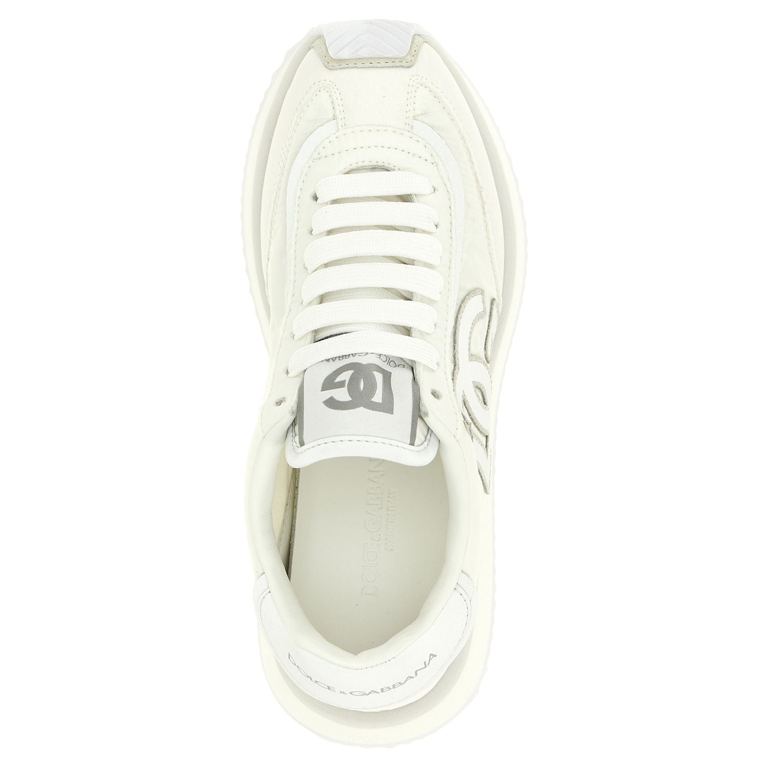 Dolce & Gabbana White Polyester Athletic Sneakers