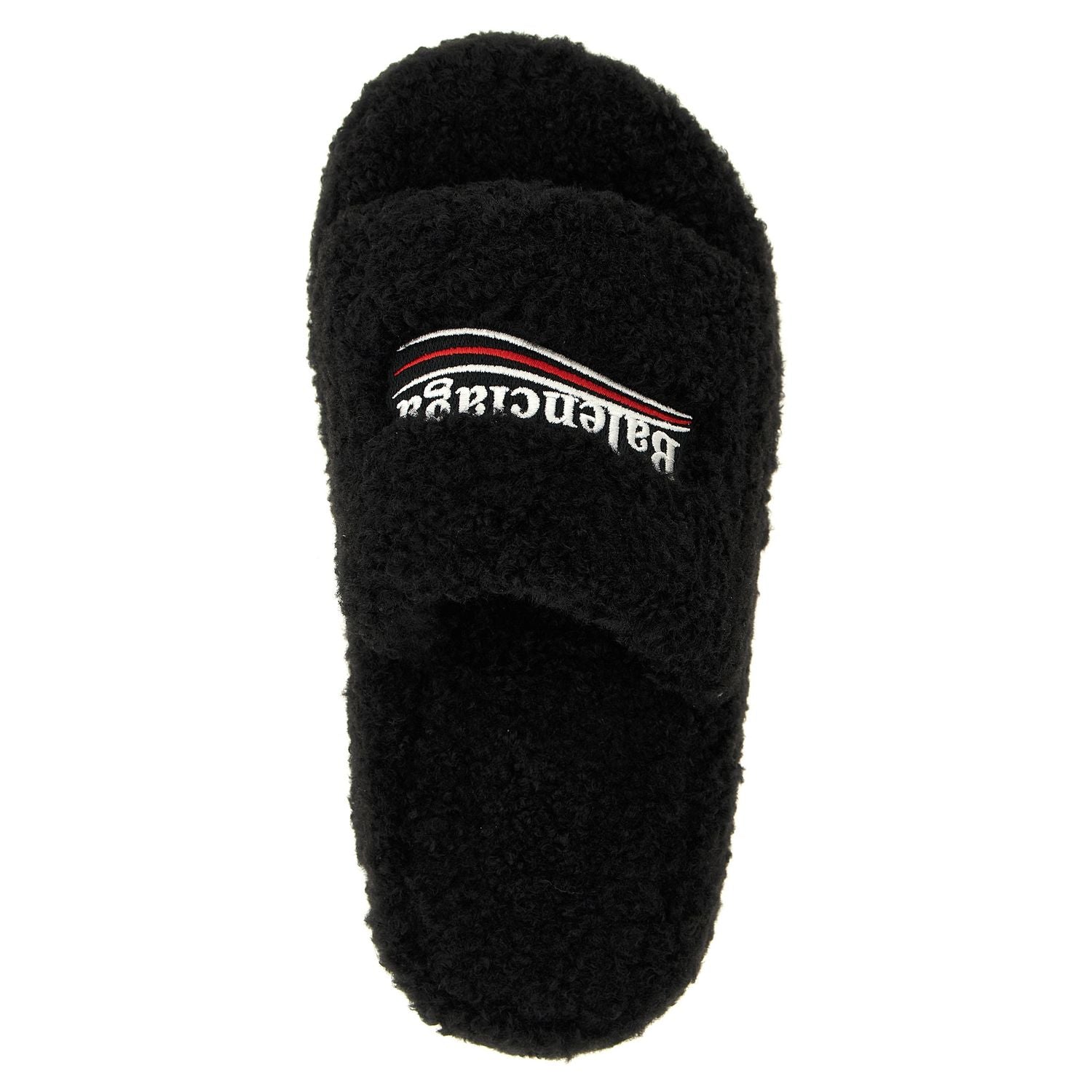 Balenciaga Black Polyester Slides