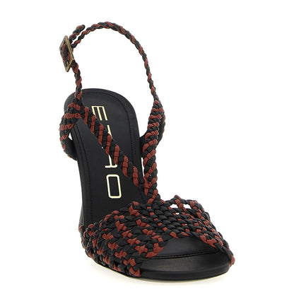 Etro Brown Polyethylene Stiletto Heel Sandals