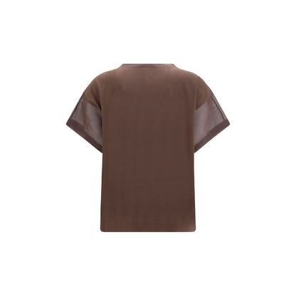 Brunello Cucinelli Brown Cotton T-Shirt
