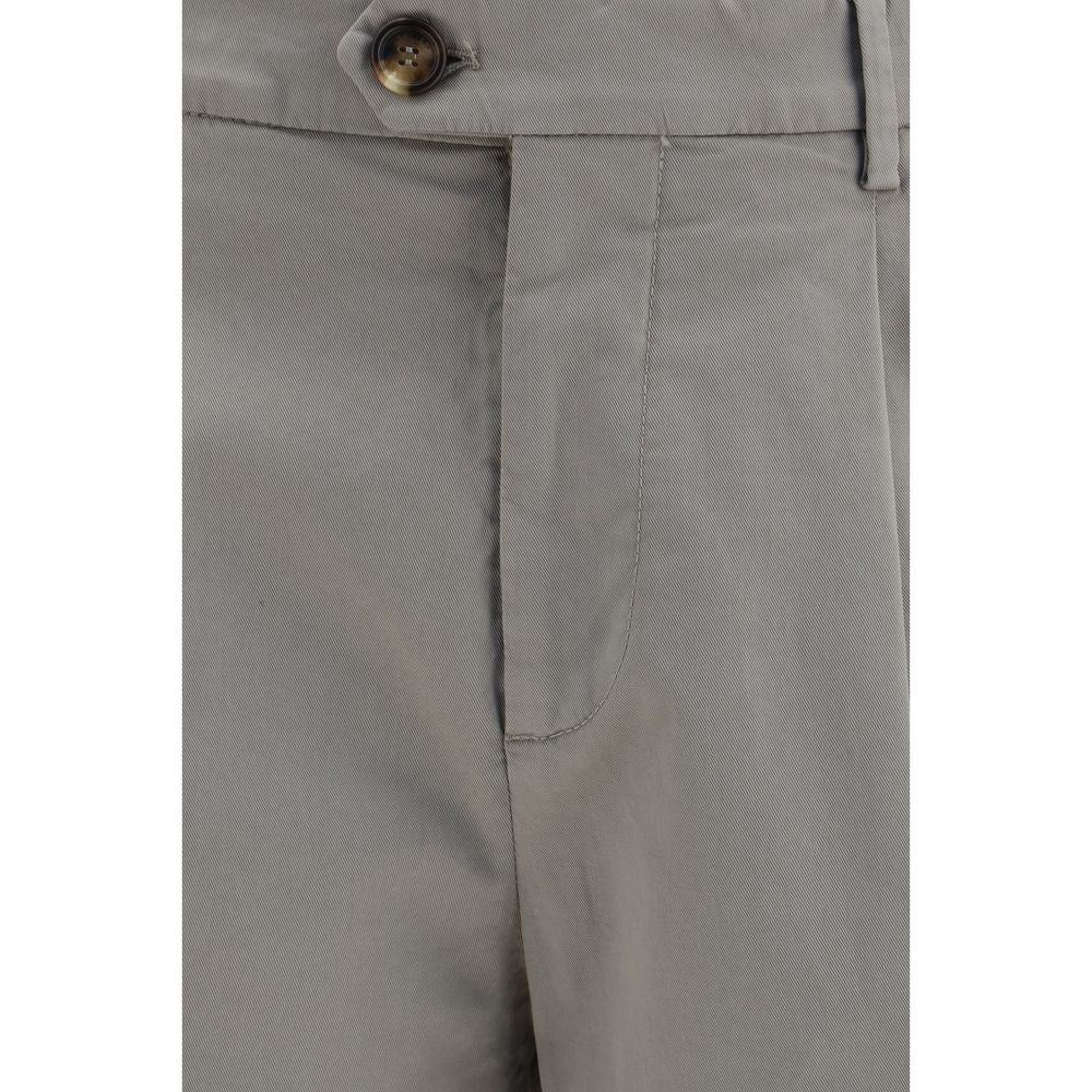 Brunello Cucinelli Bicolor Cotton Chino Pants