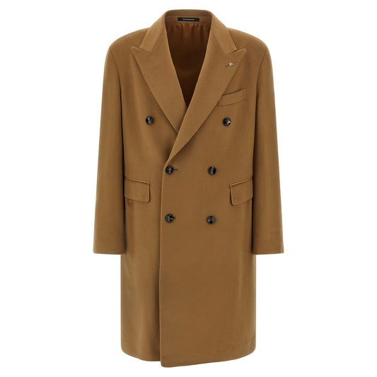 Tagliatore Beige Virgin Wool Coat