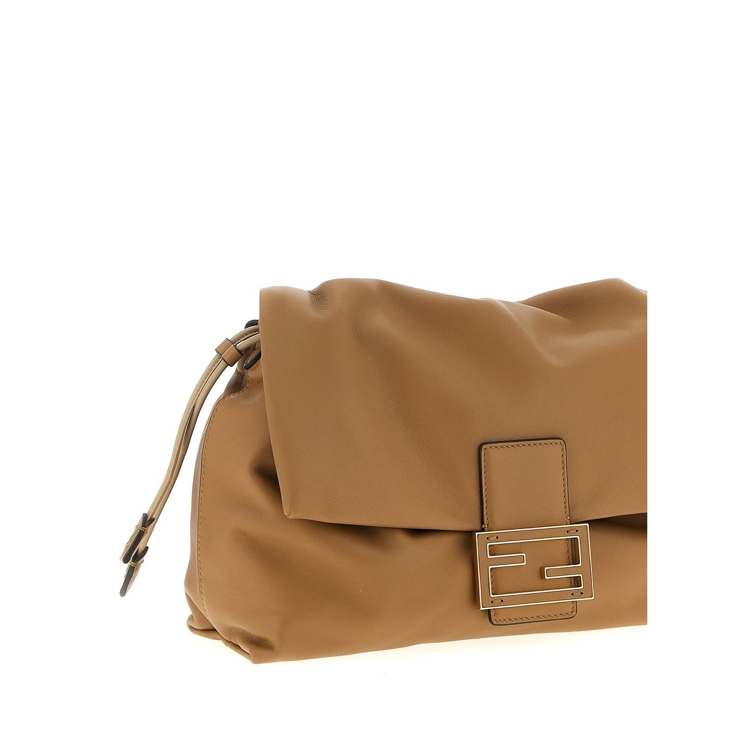 Fendi Beige Lamb Leather Shoulder Bag