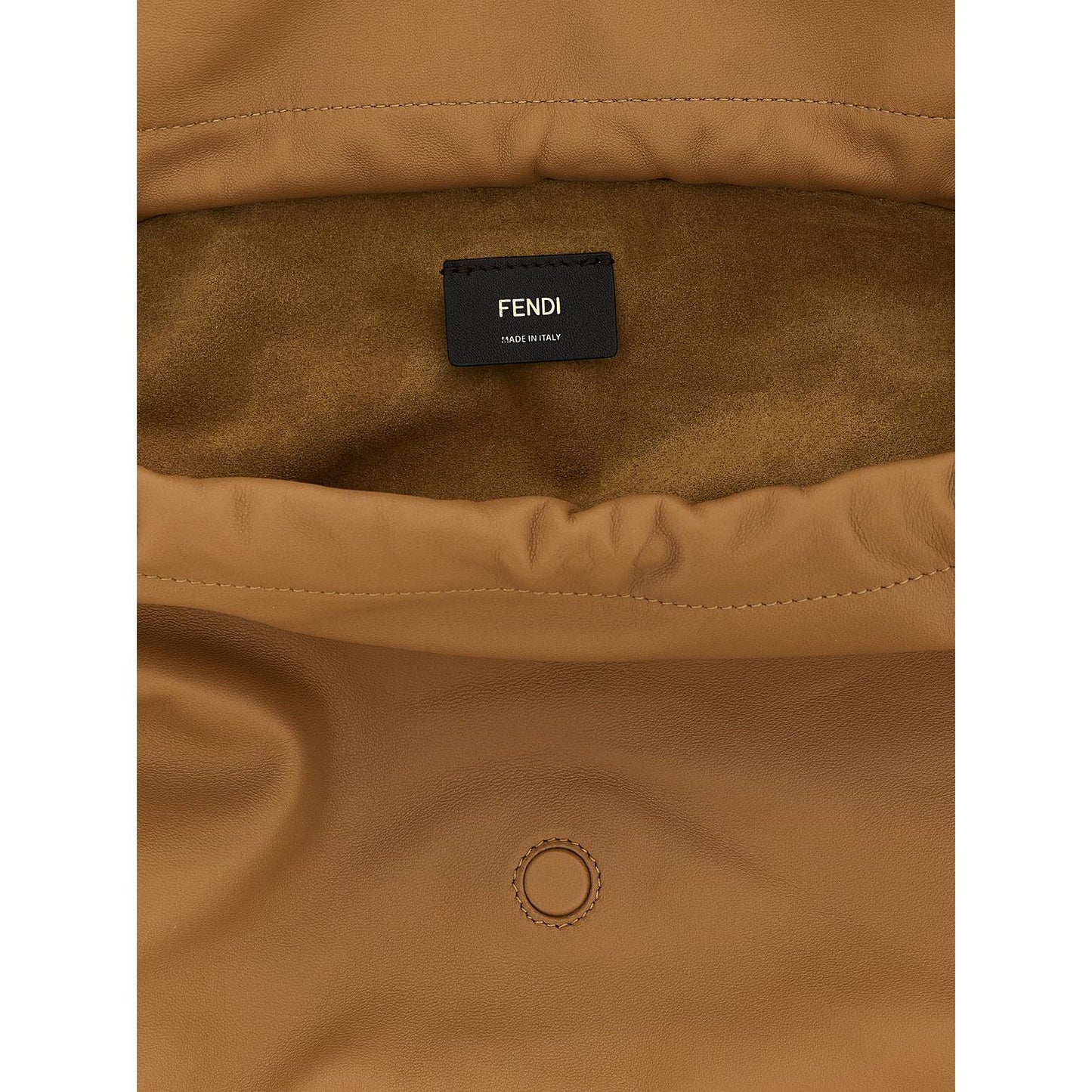 Fendi Beige Lamb Leather Shoulder Bag