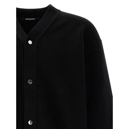 Jacquemus Black Merino Wool Cardigan