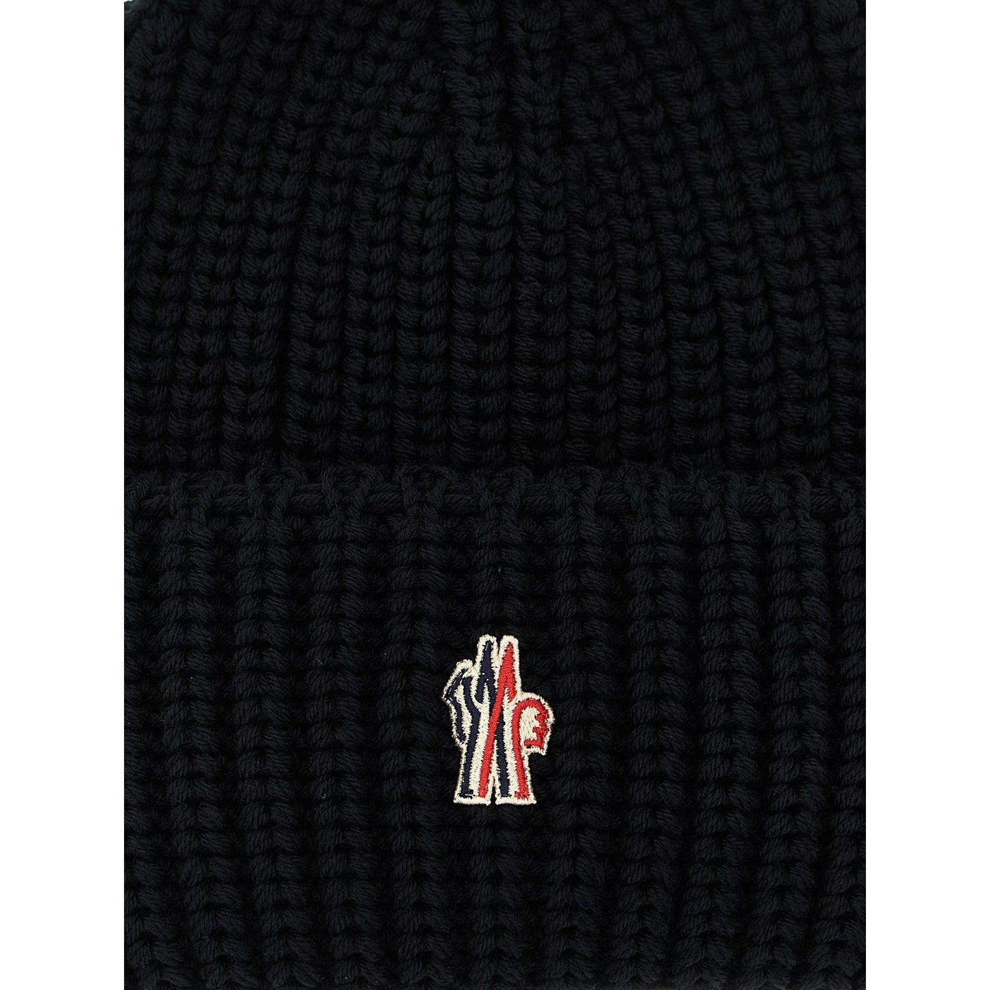 Moncler Grenoble Black Virgin Wool Beanie