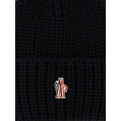 Moncler Grenoble Black Virgin Wool Beanie