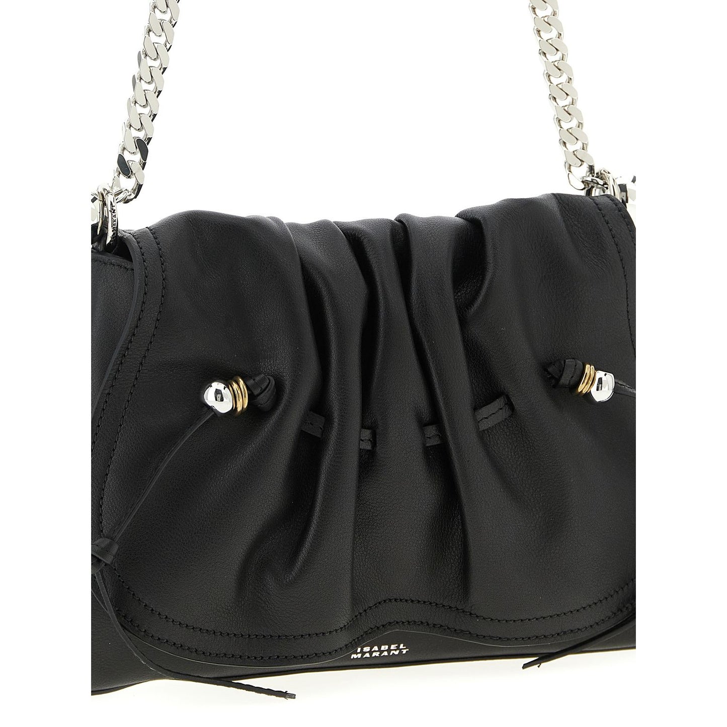 Isabel Marant Black Calfskin Shoulder Bag