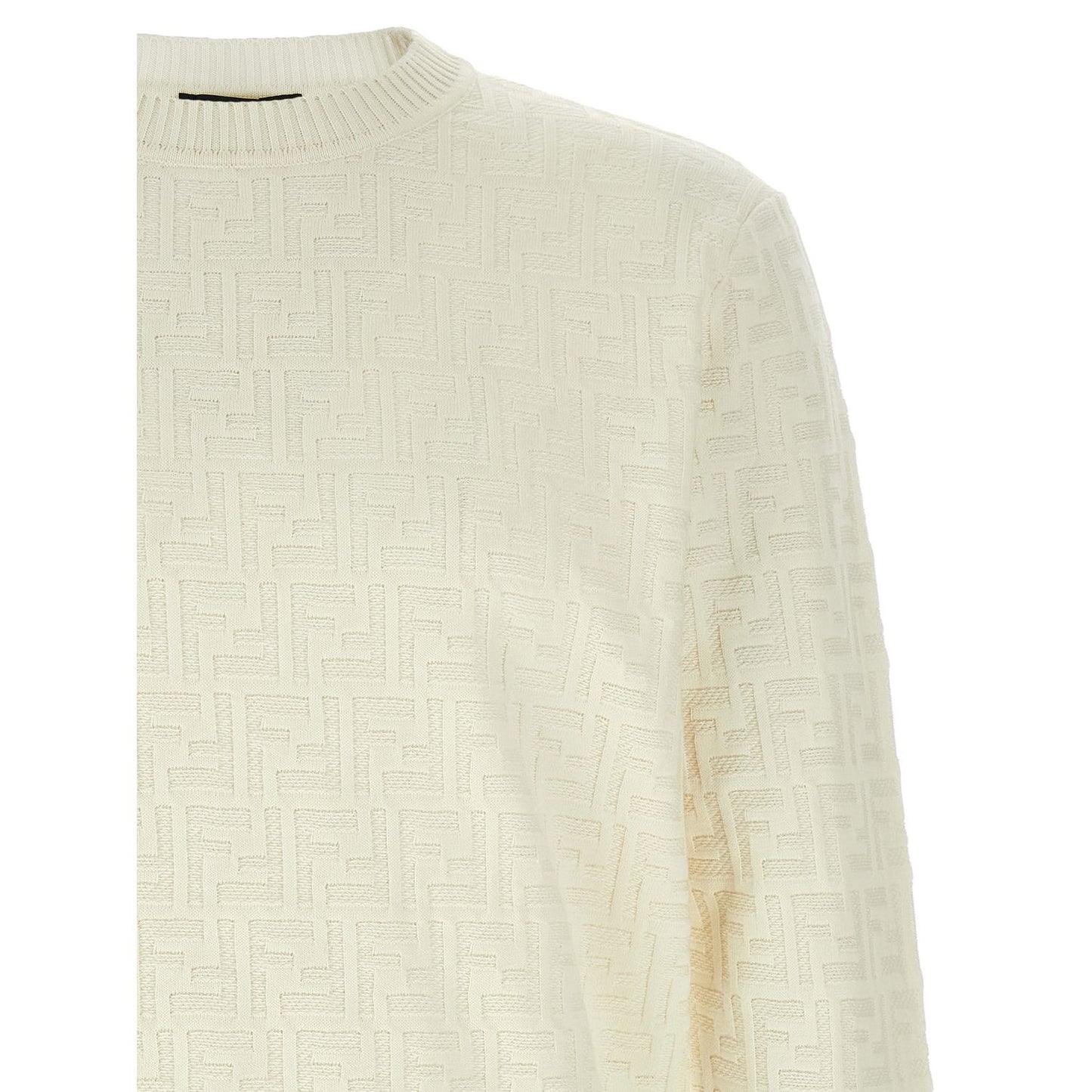 Fendi White Cotton Cardigan
