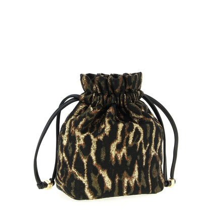 Ganni Brown Polyester Clutch Bag