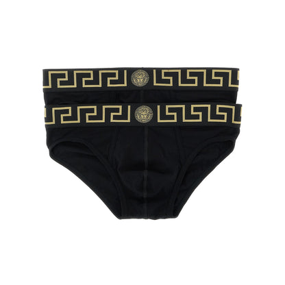 Versace Black Cotton Briefs