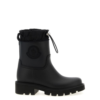 Moncler Black Pvc Ankle Boots
