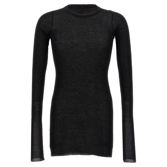 Rick Owens Black Viscose T-Shirt