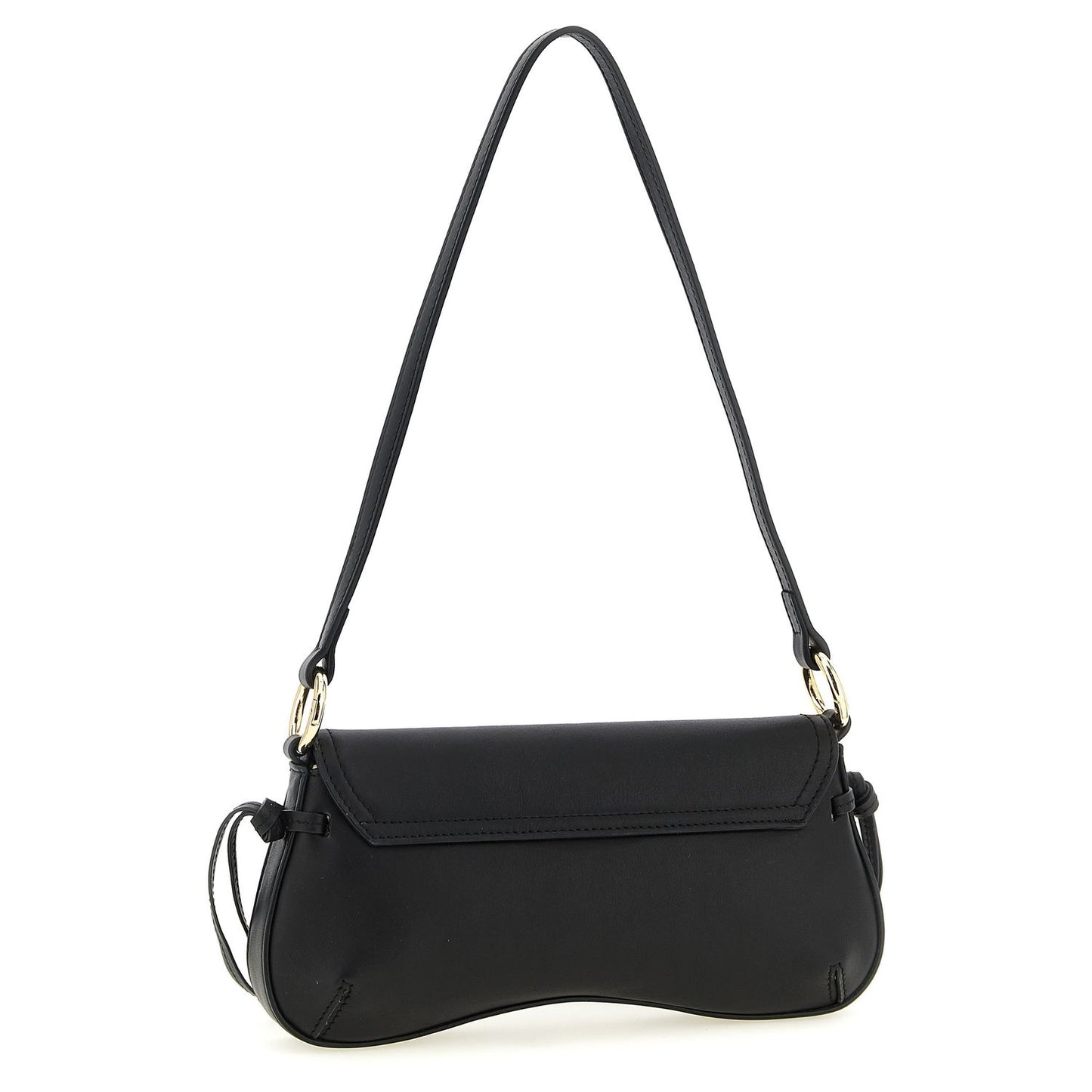 Twinset Black Leather Shoulder Bag