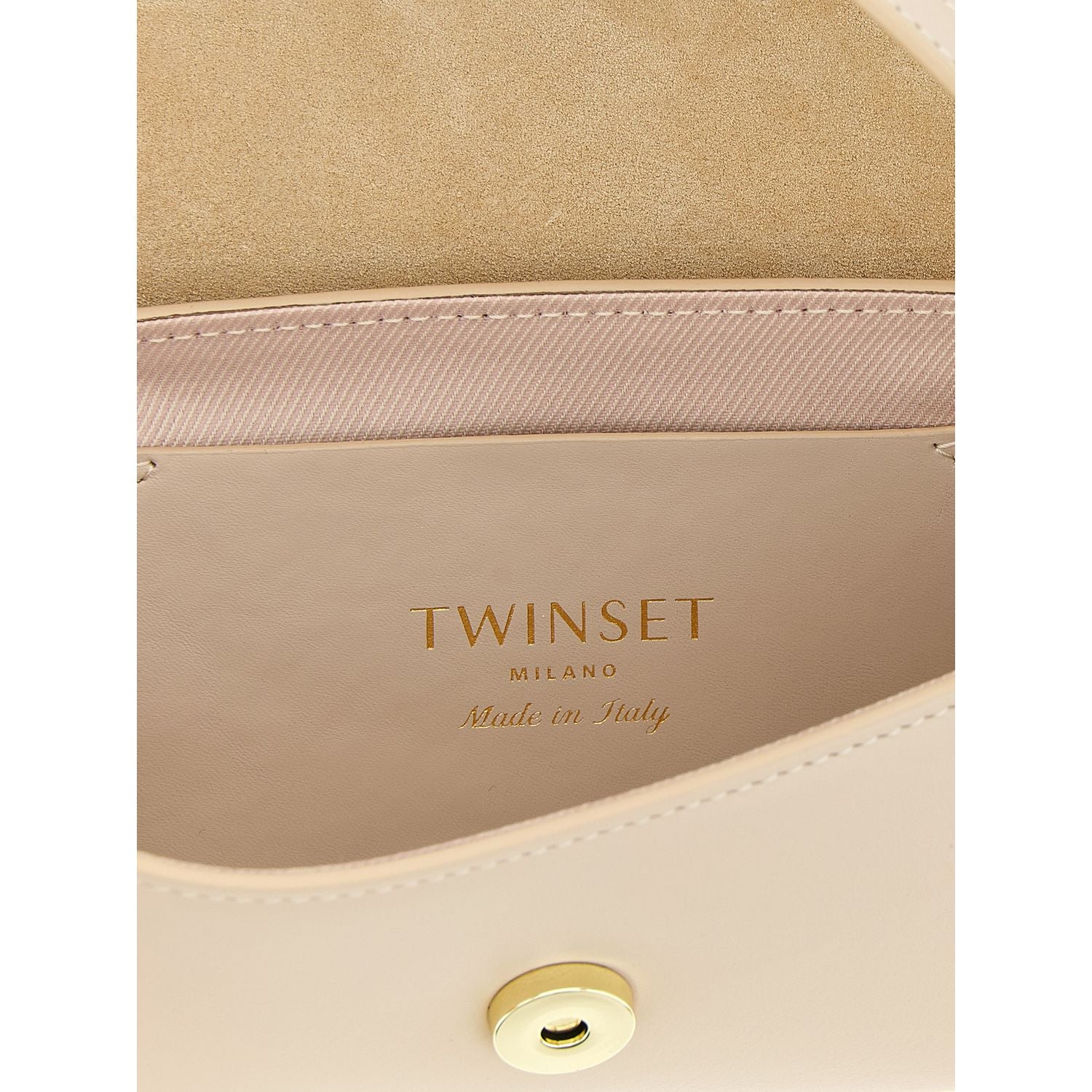 Twinset White Leather Shoulder Bag