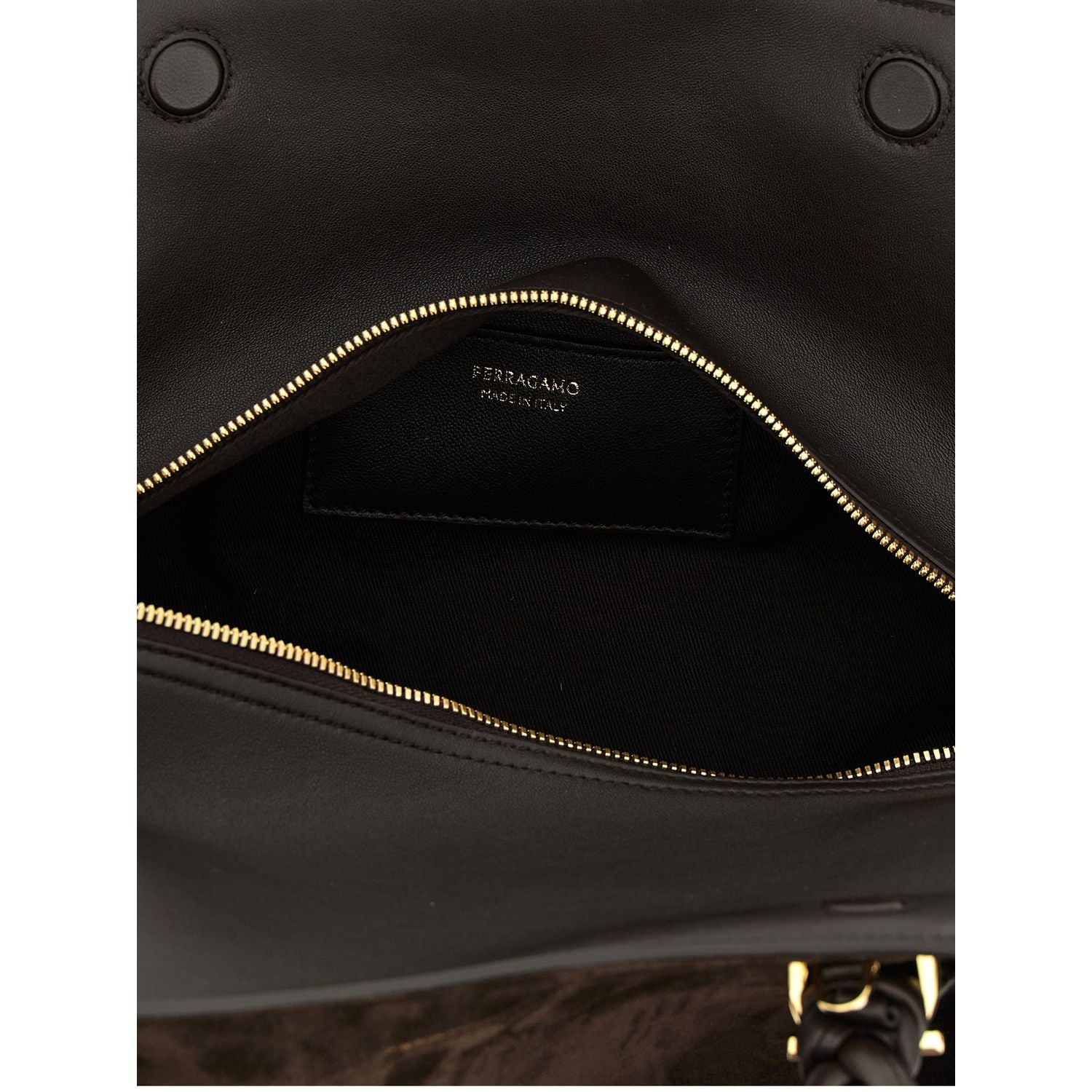 Ferragamo Brown Goatskin Handbag