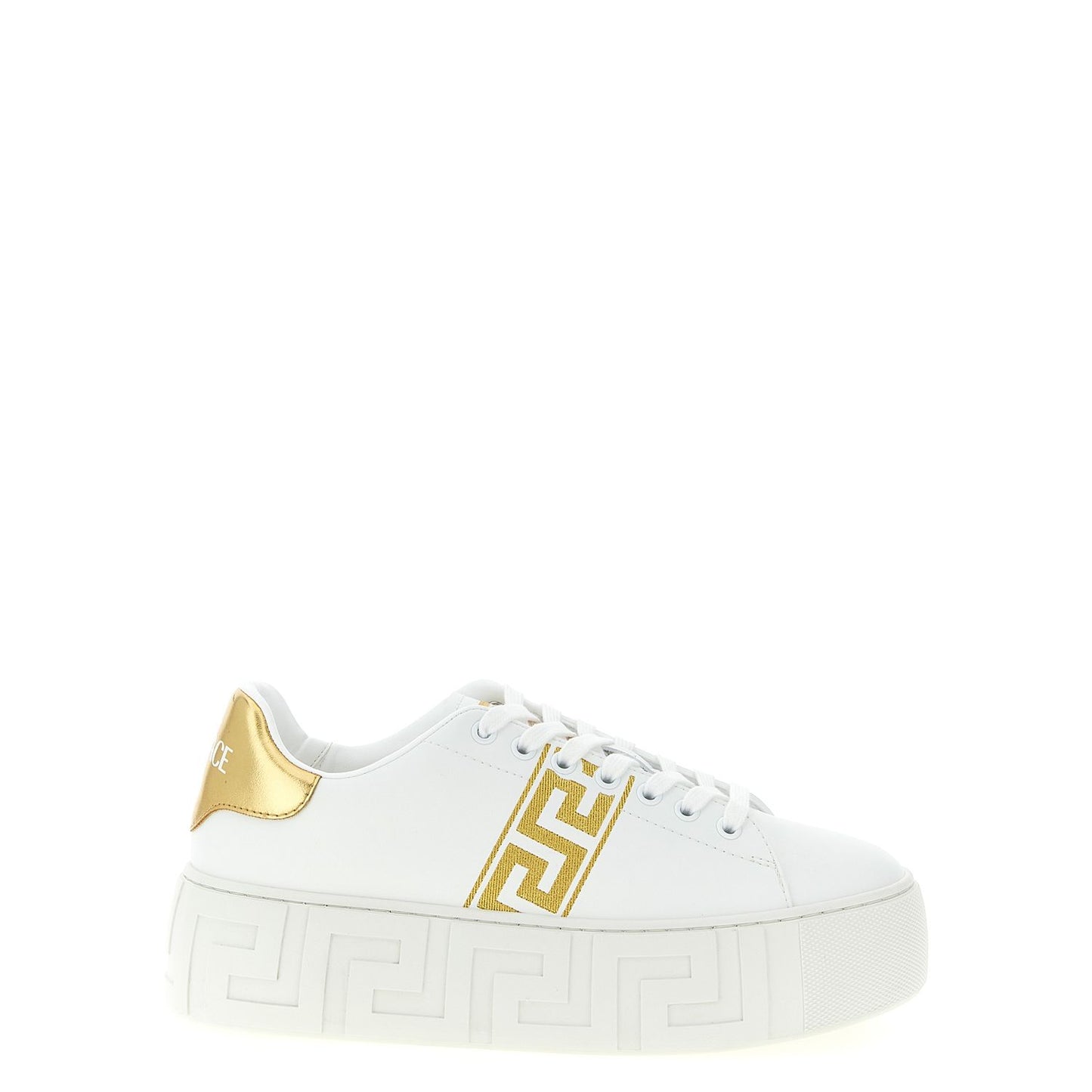 Versace Gold Nylon Platform Sneakers