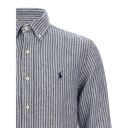 Polo Ralph Lauren Blue Linen Blouse