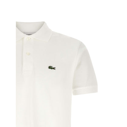 Lacoste White Cotton Polo Shirt