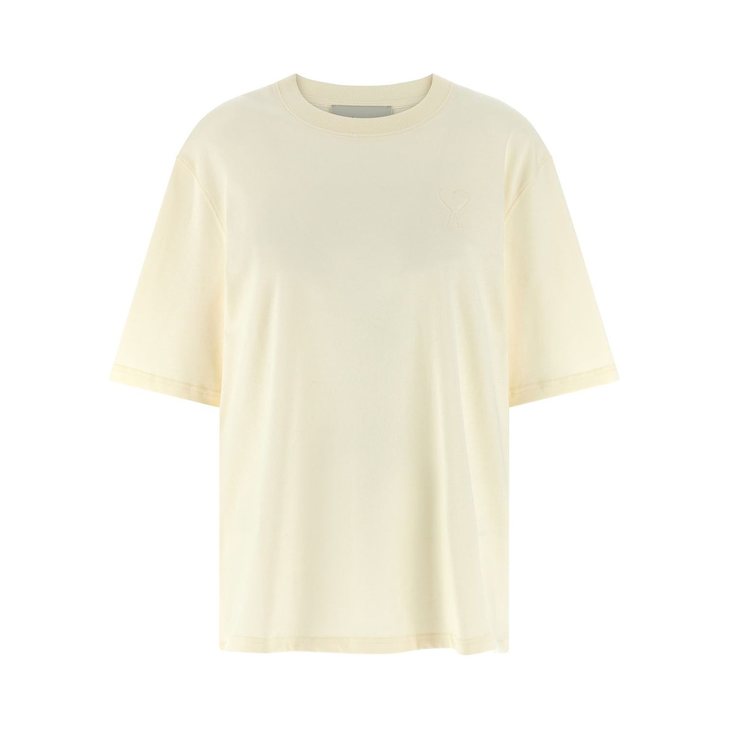 Ami Paris Beige Cotton T-Shirt