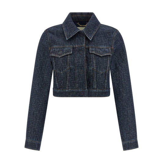 Fendi Blue Cotton Denim Jacket