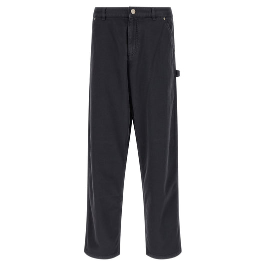 Moncler Blue Cotton Cargo Pants